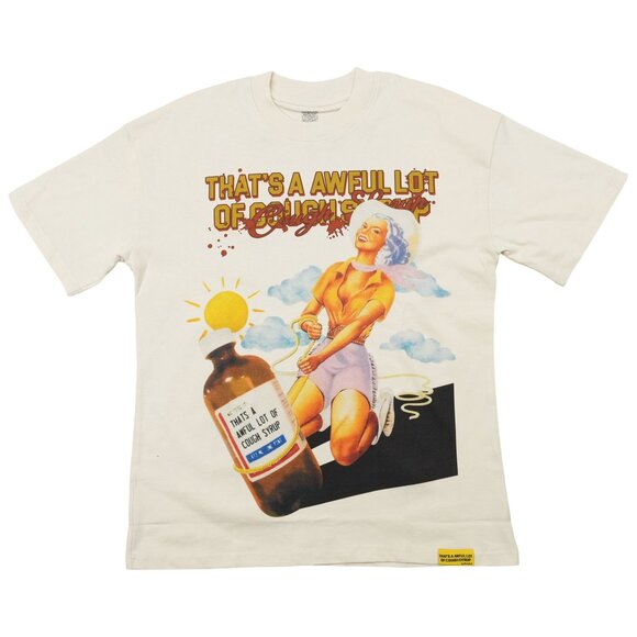 That’s An Awful Lot Of Cough Syrup Cream Lasso T-shirt Cream | ALOCS - Picture 1 of 4